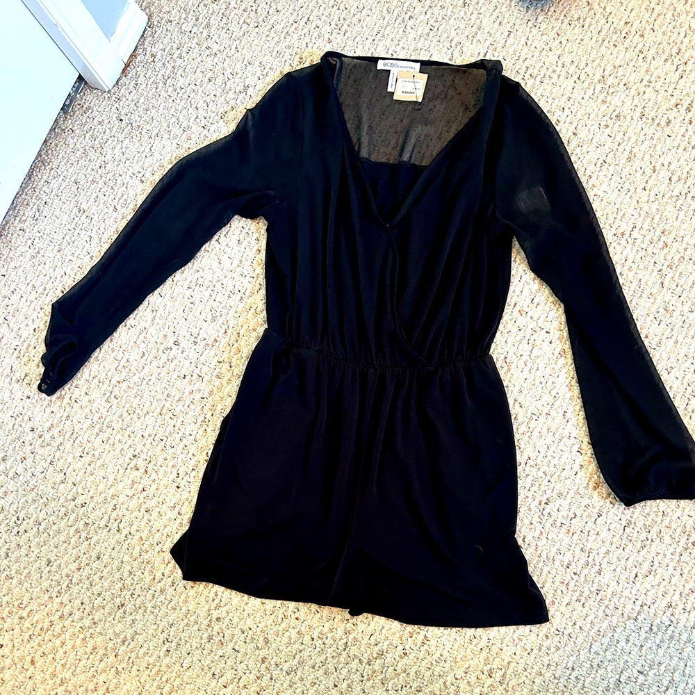 BCBG long sleeve/shorts romper-